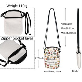 Bibliophile Crossbody Bag Book Lover Gifts Reading Gift Librarian Gift Bibliophile Definition Gift Bibliophile Canvas Bag