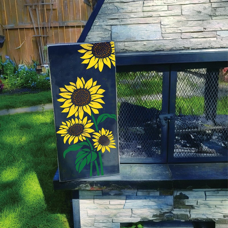 6 Pcs Large Sunflower Stencil for Painting on Wood Flower