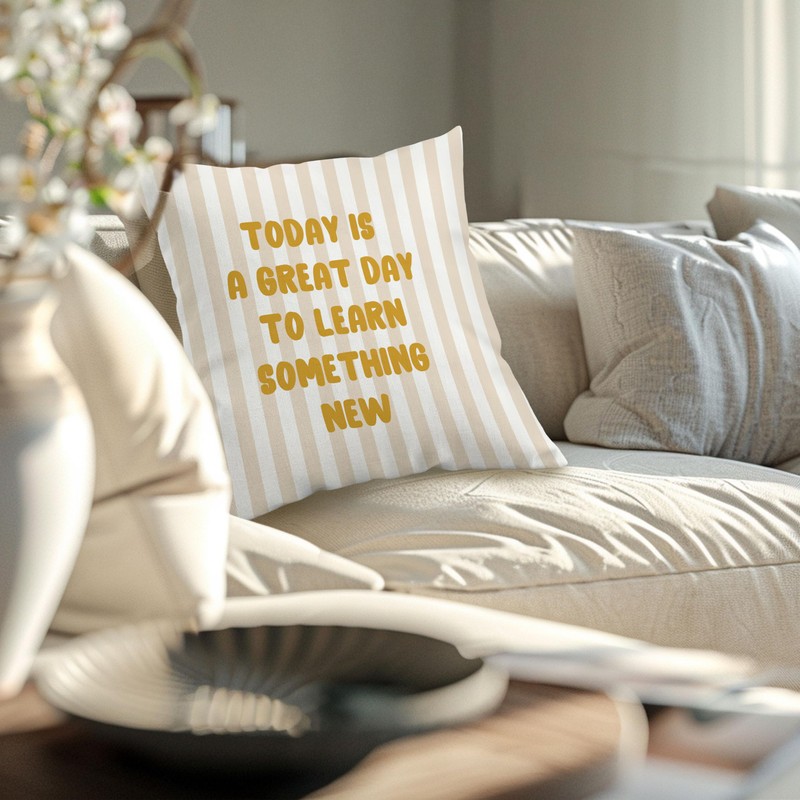 BILLAION Positive Affirmation Classroom Pillow Cover 18x18, Today is a