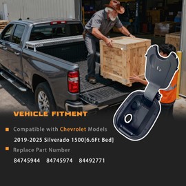 ORIVIN 84745944 Fuel Tank Filler Pipe Housing Fit for Chevy Silverado 1500 Gas 2019-2025 6.6 Ft Box Only, Gas Cap Tank Door Assembly 84492771, 84745974