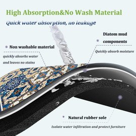 MeeShirer Flowers Washer Dryer Top Cover Mat Dust Cover Pad for Washer Dryer,Creative Anti-slip Washing Machine Top Protector Mat for Laundry Room (Chinaware, 23.6" x 19.7")