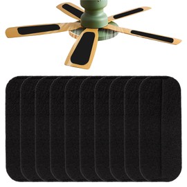 Set of 10 Ceiling Fan Filters, Activated Coconut Shell Carbon Blades Filters for Fresher Air in Home, Kitchen & Office, Easy to Install, Oval