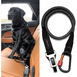 ARCA PET Dog Seat Belt for Car | Universal Dog Car Seatbelt | Durable Reflective Dog Seatbelt with Clip Hook Latch, Buckle and Alloy Carabiner- Safe and Secure Pet Safety Restraint for Dog