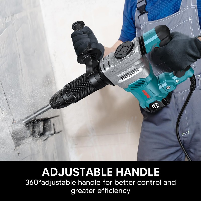 ENEACRO SDS-Max Demolition Jack Hammer for Concrete, Lightweight 11 Amp