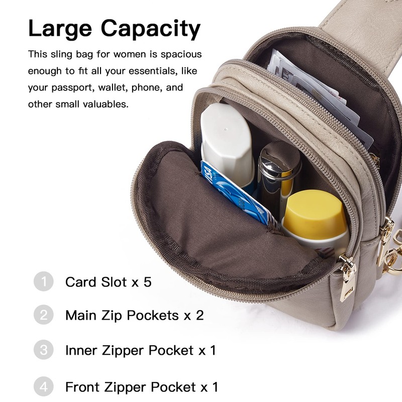 Telena Small Sling Bag for Women Vegan Leather Fashionable Fanny