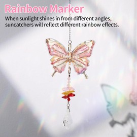 TheGiffter Teacher Gift for Women, Crystal Butterfly Suncatcher Thank You Gifts, Thank You Gift for Teacher Mentor Colleague Friend, Perfect for Teachers Day, Christmas, Birthday