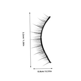 jojofuny 1 Pair Doll False Eyelashes Fake Doll Accessories Long Bottom Lashes Long Eyelashes Cosplay Lashes DIY Craft Making Pp Black