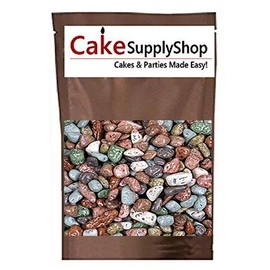 16oz Bag Beach River Sea Side Chocolate Stones & Rocks For Cake Decoration and Candy Buffets (RiverSide Stones)