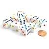 Set of 10 Six Sided D6 16mm Standard Dice White