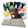 Fava Bean Productions Happy Birthday Card with Dogs, Rottweiler Card