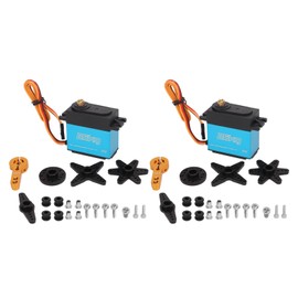 2pcs 25kg Digital Servo High Torque RC Servo 180° Metal Gear Steering Servo with 25T Servo Horn