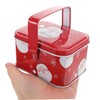 LABRIMP Holiday Decorative Tin Cookie Tins Lids Christmas Treat Magnetic