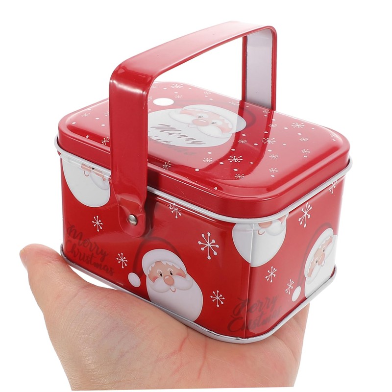 LABRIMP Holiday Decorative Tin Cookie Tins Lids Christmas Treat Magnetic