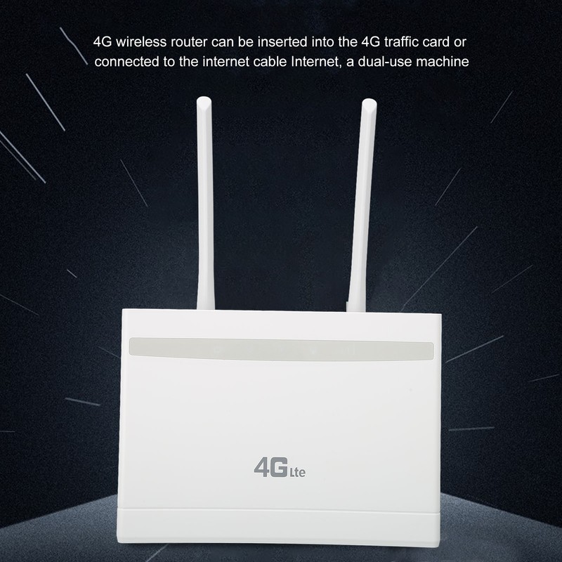 4G CPE Router 4 Antennas 3 Internet Interfaces 300Mbps Wireless