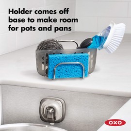 OXO Good Grips Stronghold Suction Sinkware Organizer, Stain Less Steel
