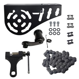 Mini Bike Chain Guard Cluth Cover 420 Chain 42 Links with Chain Tensioner Kit for Coleman CT200U CT200U-EX BT200X Baja Warrior MB200 MB165 Massimo for Predator 212cc 196cc 6.5hp 5.5hp minibike Parts