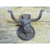 Vintage Cast Iron Antique Style Rustic Bull Steer Door Knocker