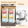 DIBALIYI 1PCS Plastic Tea Box, Clear Lid Tea Bag Storage,