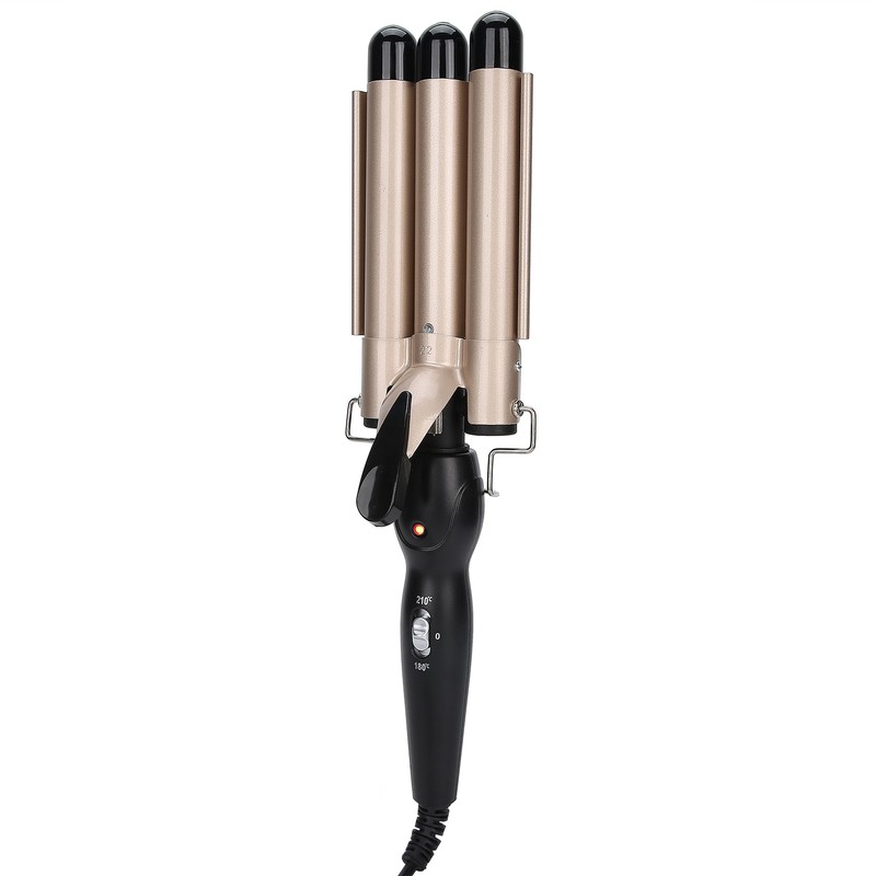 3 Barrel Curling Iron Wand Adjustable Hair Curler Waver Crimper