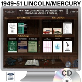 1949-1951 Lincoln Mercury Shop Manuals, Sales Literature & Parts Books Kit