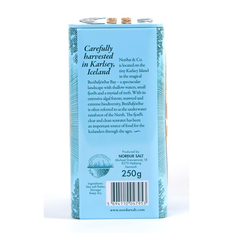 Arctic Sea Salt Flakes 250 g in Metal Tin