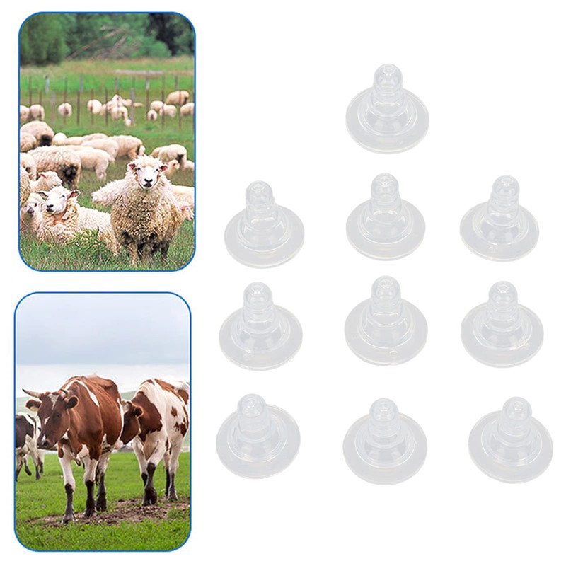 10Pcs Goat Nursing Nipple, Milk Bottle Bucket Nipple Replacement Soft