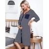 Marvmys Maternity Nightdress For Hospital Breastfeeding Nightwear 3/4 Length Sleeves