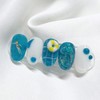 [Handmade Nail Tips] Aqua Wave Nail Tips - Full Square