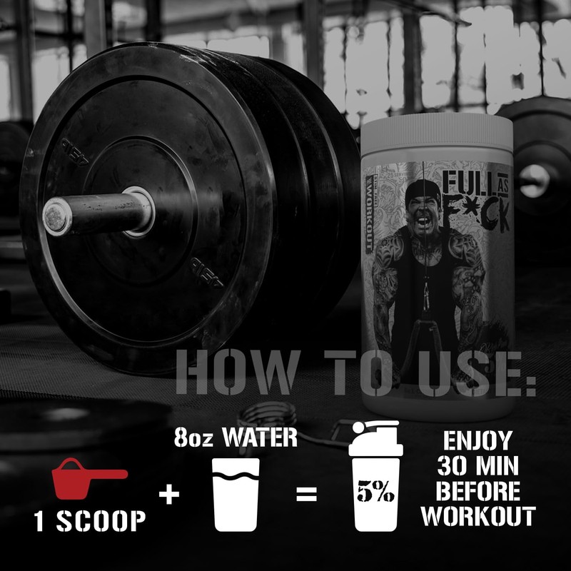 5% Nutrition FullAF Pre-Workout | Stim-Free with Massive Pumps |