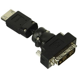 C2G DVI to HDMI Cable, HDMI Adapter Rotating,360 Degree Rotation for Tight Spaces, Black, Cables to Go 40931