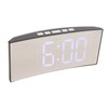 Mirror Digital Alarm Clock Temperature Display LED Curved Mirror Digital