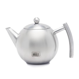 Venoly Stainless Steel Tea Pot With Removable Infuser For Loose Leaf and Tea Bags, Hot Water Fast to Boil, Dishwasher Safe and Heat Resistant (Silver, 1.5 Liter)