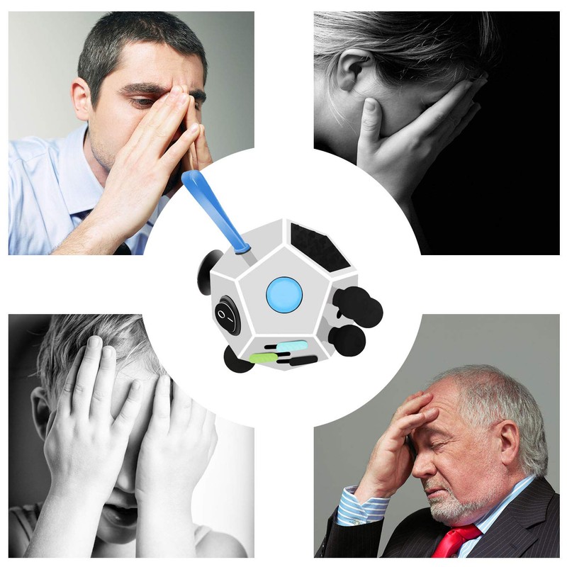 Fidget Dodecagon –12-Side Fidget Toys Cube Relieves Stress and Anxiety