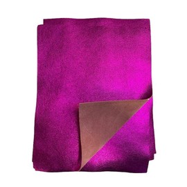 Metallic Cowhide: 8.5" x 11" Pre Cut Pieces (Hot Pink, 1 Piece)