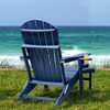 FUNBERRY Adjustable Folding Adirondack Chair with Retractable Ottoman, All Weather
