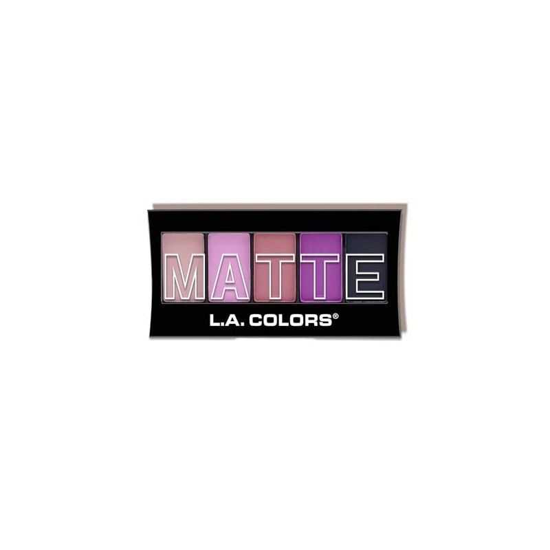 L.A. COLORS 5 Color Matte Eyeshadow Palette, Plum Pashmina CEM479