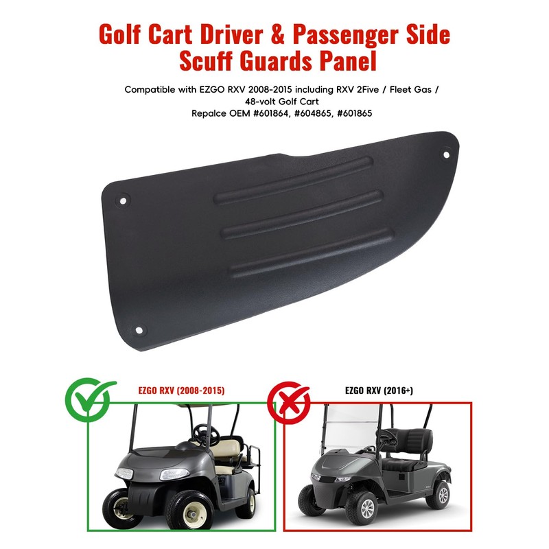 LUXEMOTO Golf Cart Scuff Guard for EZGO RXV 2008-2015, 2PCS