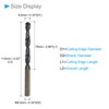 CoCud Twist Drill Bit 8.5mm Cutting Edge Titanium Nitride Coated