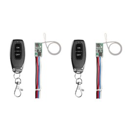 QIACHIP 433M Universal Wireless RF Remote Control Switch DC 6V 12V 24V 1CH Channel Relay Wireless Secure RF Remote Control Switches Transmitter and Receiver kit, Momentary Toggle Latched Delay Mode
