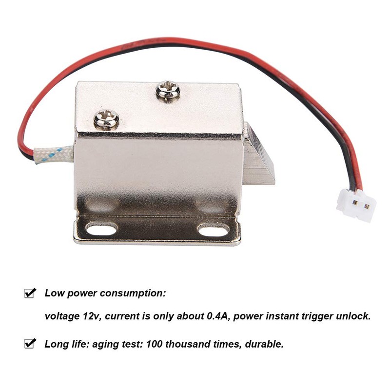 DC 12V Solenoid Electromagnetic Electric Lock, Widely Used Door Cabinet
