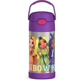 THERMOS FUNTAINER - Botella de pajita para niños, de acero inoxidable con aislamiento al aspiradora, de 12 onzas