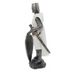 Golden Future Crusader in Armor Knight Templar Cross Decorative Sculpture