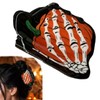 Halloween Skeleton Hand & Pumpkin Hair Claw Clips for Half