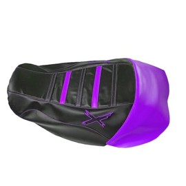 Hidden Comfort Camo HCC Racing ATV seat Cover Compatible with CAN AM Renegade 570 XMR Strap X SEAT Black Gripper/Purple