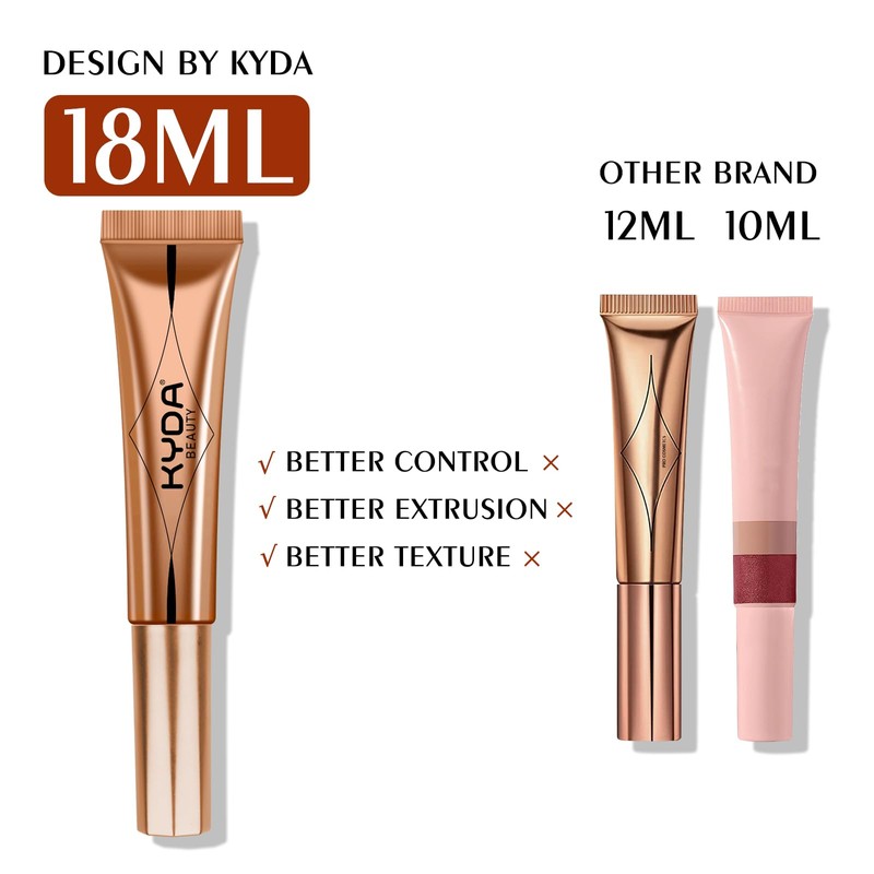 KYDA Highlighter Beauty Wand, Face Illuminator with Cushion Applicator, Natural