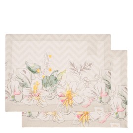 THUN - Set 2 tovagliette antimacchia Eleganza Esotica - 100% poliestere, 33x45 cm