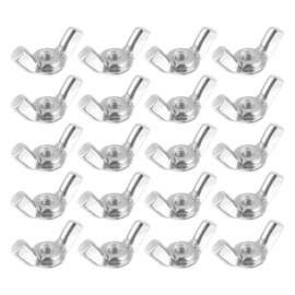 sourcing map M3x0.5mm Wing Nut 60 Pcs, 304 Stainless Steel Butterfly Wing Nuts Fasteners Parts Hand Twist Tighten Wing Nuts for Machinery Electronic Equipment DIY, Silver