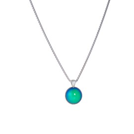 LiHan1028 Round Shaped Temperature Sensing Color Changing Pendant Mood Necklace