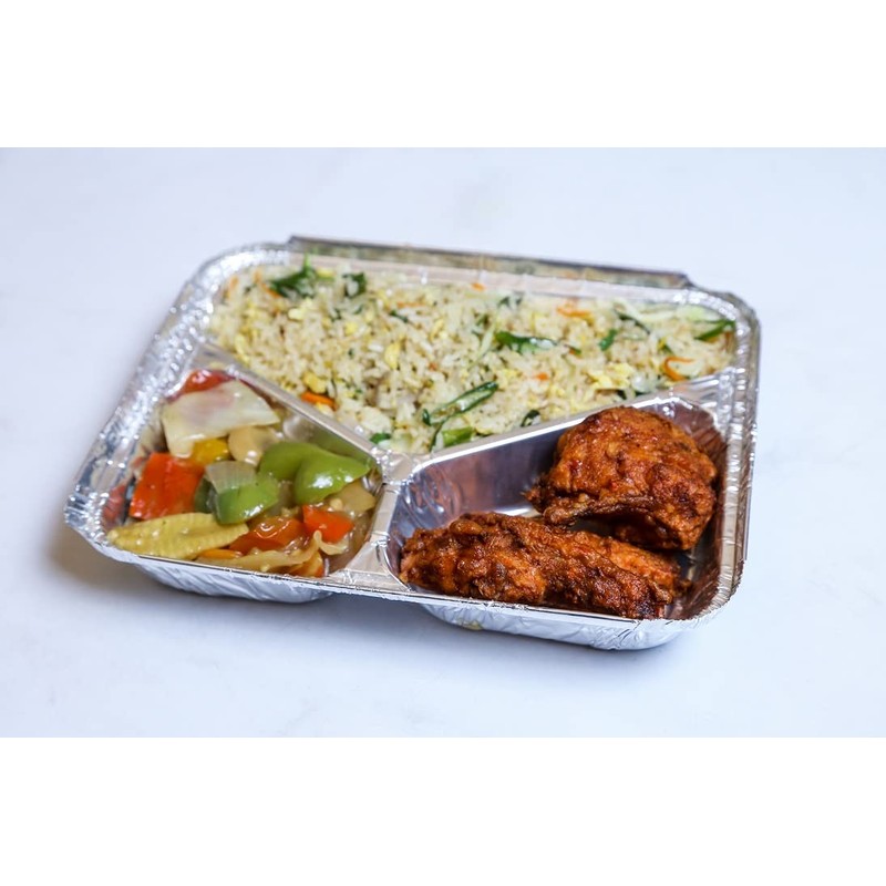 TENLITE 25Pc x 450ML + 25Pc x 3Compartment Foil Containers