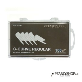 Natural Square C-Curve Nail Tips 100pcs / 네추럴 스퀘어 C-커브 네일팁100pcs